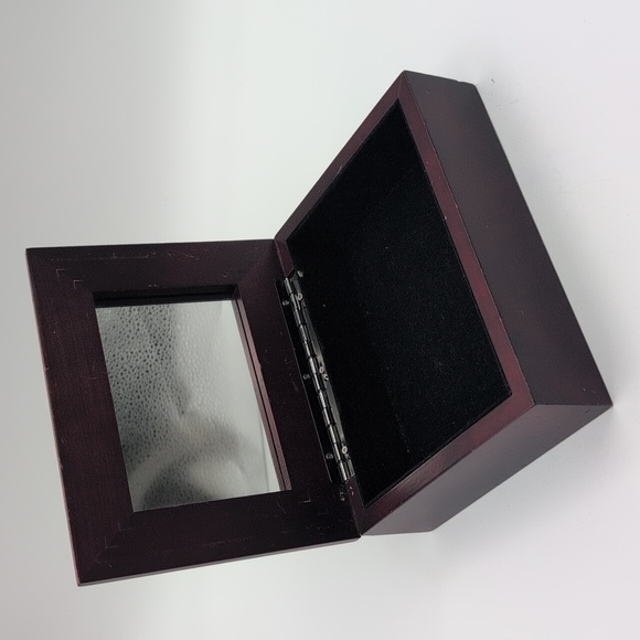 Elegant Decorative Wooden Trinket Jewelry Box with Silver Accents - Picture 3 of 10